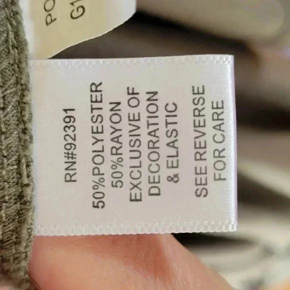 Vintage Army Green Midi Dress with wooden accents, size small - Picture 5 of 6